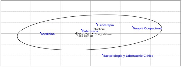 Percepción estilo de pensamiento según función por programa académico